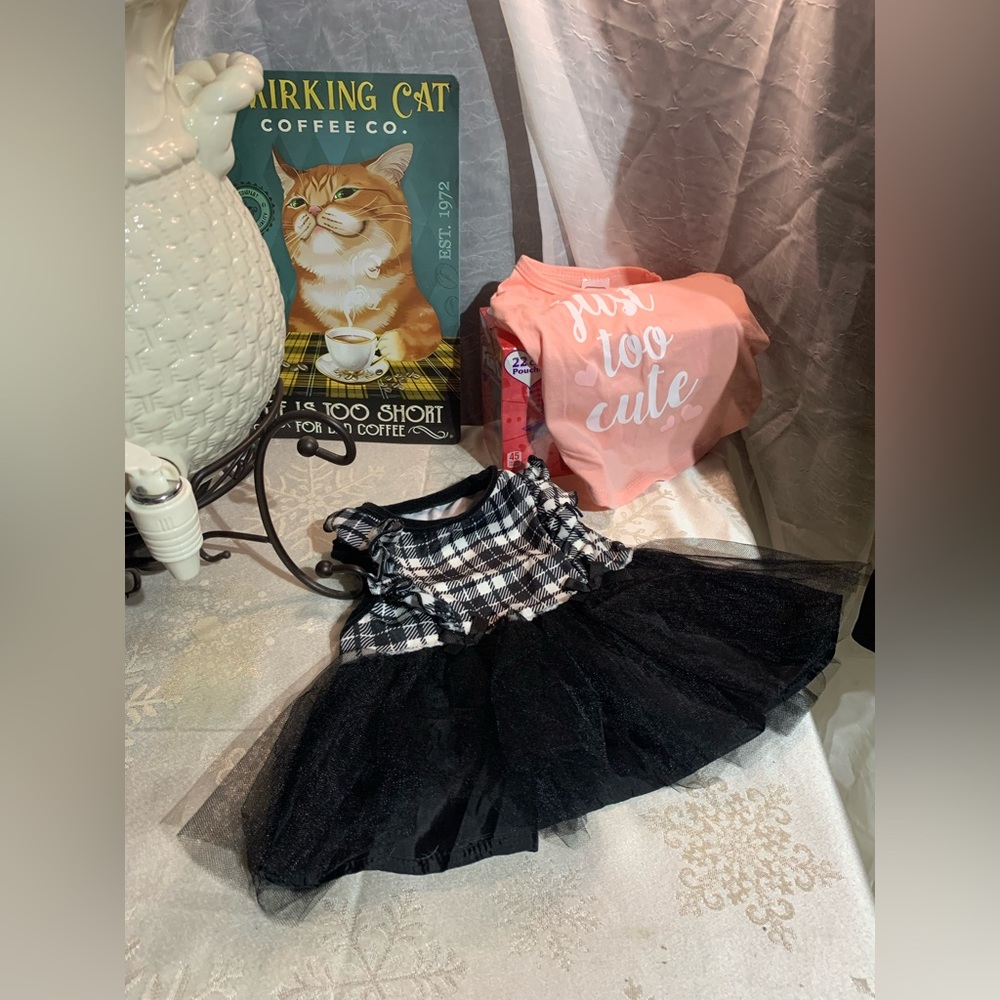 Pet Black and White Plaid Dress